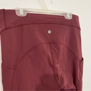 Lululemon High-Rise Athletic Pocket Leggings - Burgundy